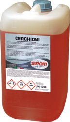 Sipom Cerchioni 30kg silnie zasadowy preparat do mycia felg aluminiowych i stalowych. Do osadów i tłustych zabrudzeń.