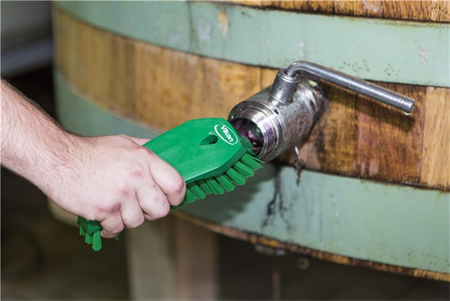 Vikan 38902 Szczotka ręczna, rozmiar (L), duża, 200 mm, twarda, zielona