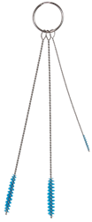 53623 Zestaw do czyszczenia z 3 szczotkami, Ø2, Ø5, Ø6 mm, 150 mm, miękki, niebieski