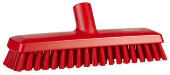 70434 Szczotka do szorowania ścian i posadzek, z przepływem wody, 270 mm, średnia, czerwona
