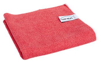 691014 Oryginalna ściereczka Vikan z mikrofibry, 32 x 32 cm, czerwona ,80% Poliester, 20% Poliamid (100% Mikrofibra)