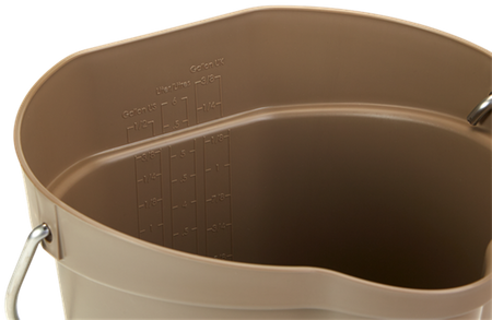 568866 Wiadro Vikan, 6 litrów, brązowy, z podziałką.