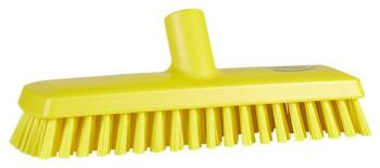 70436 Szczotka do szorowania ścian i posadzek, z przepływem wody, 270 mm, średnia, żółta