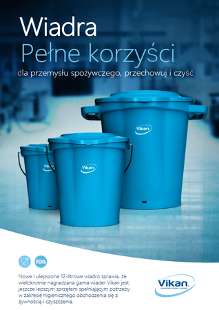 56883 Wiadro Vikan, 6 litrów, niebieski, z podziałką