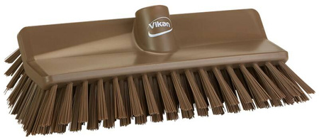 Szczotka do mycia i szorowania, góra - dół, Vikan 704766, 265 mm, średnia, brązowa