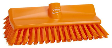 Szczotka do mycia i szorowania, góra - dół, Vikan 70477, 265 mm, średnia, pomarańczowa