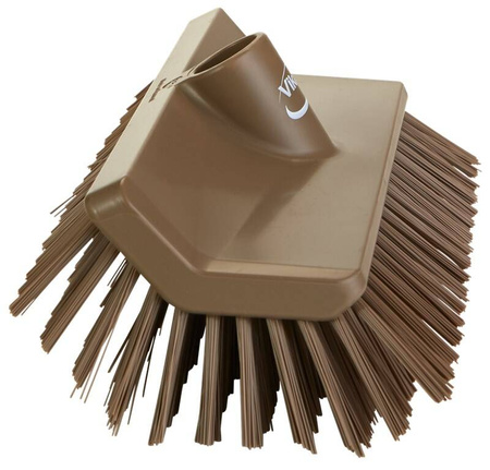 Szczotka do mycia i szorowania, góra - dół, Vikan 704766, 265 mm, średnia, brązowa