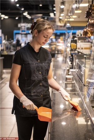 45877 Szczotka zmiotka Vikan, 330 mm, miękka, pomarańczowa